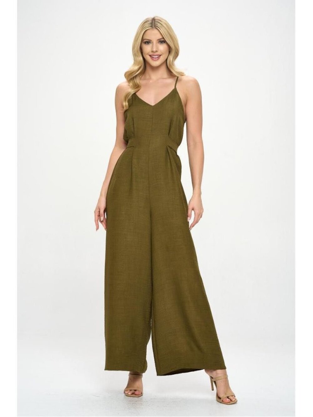 WEST K Women's Mia Wide Leg Jumpsuit - Small - Olive